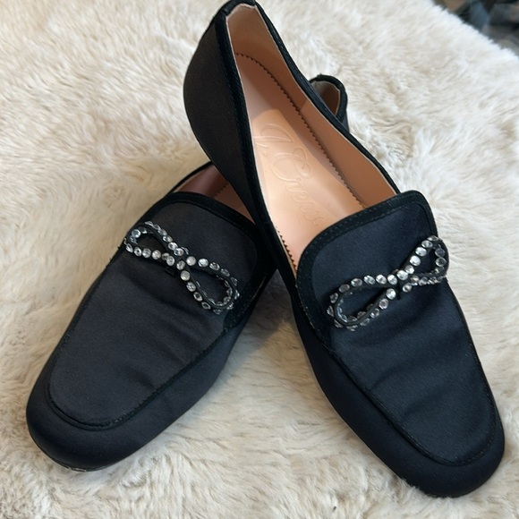 J Crew Loafers Black Embellishments SZ 9.5 - Picture 3 of 11